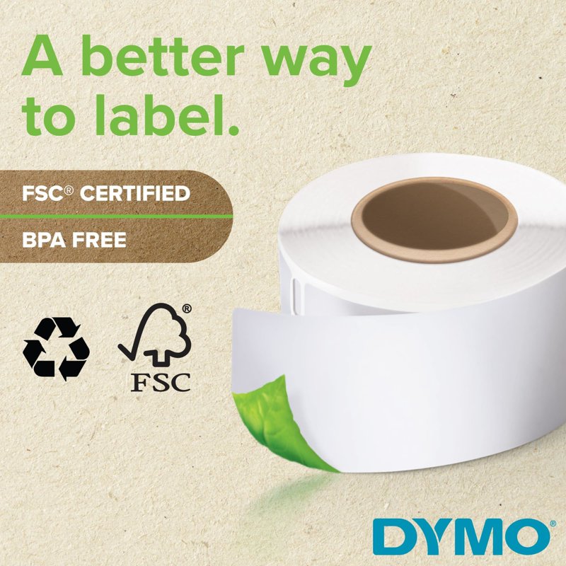 White Mailing Address Labels for LabelWriter - 1-1/8" x 3-1/2" - 2 Rolls of 350