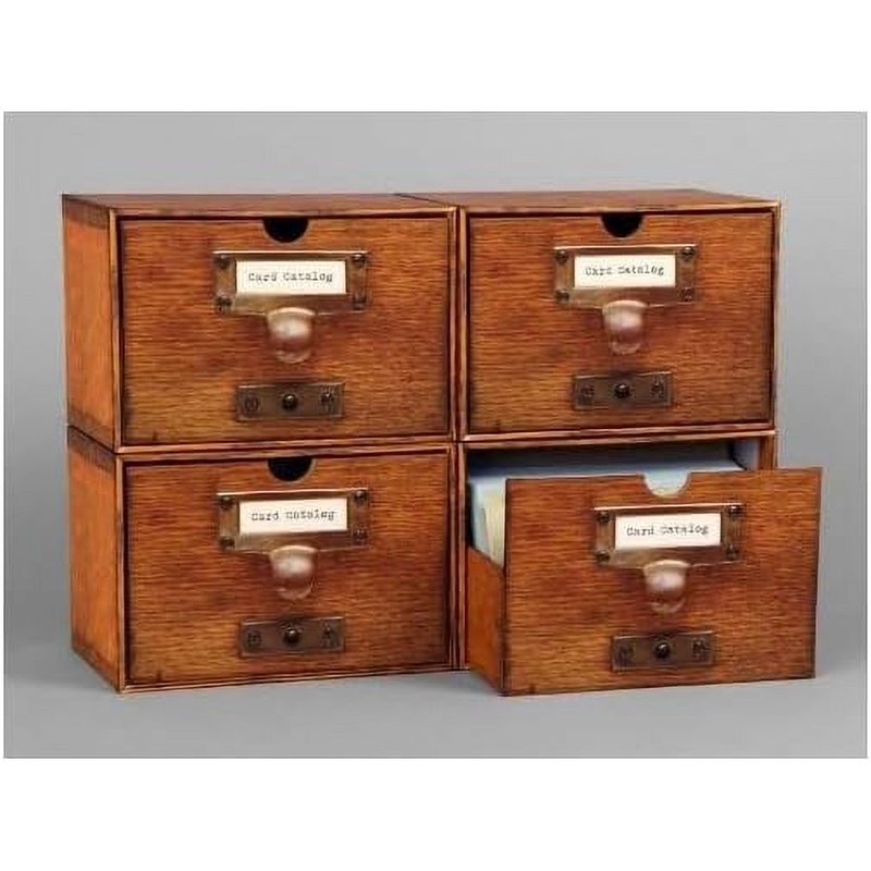 Card Catalog with 30 Notecards from the Library of Congress - Educational Stationery Set