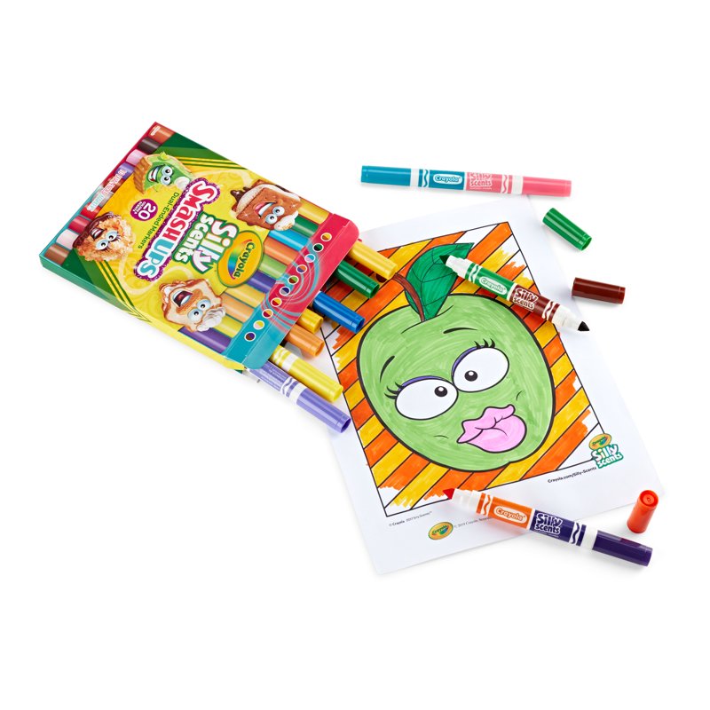 Scented Washable Markers Set - 20 Colors, Broad Line, Kids Art Supplies