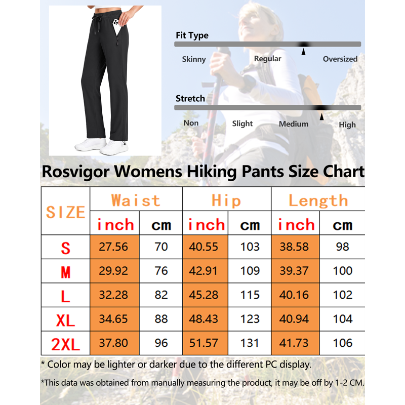 Women's Quick Dry Cargo Joggers - Lightweight Athletic Hiking Pants