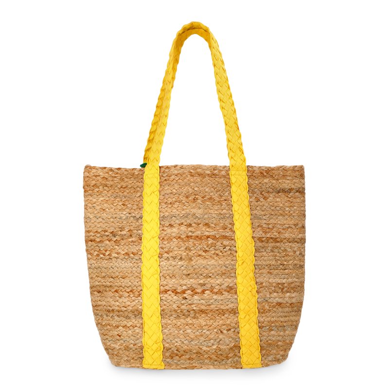Women's Beach Jute Tote Bag with Tassel, Spacious Shoulder Carryall