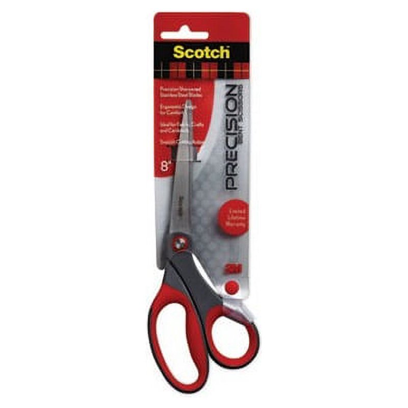 8-inch Precision Bent Scissors - Stainless Steel Craft & Office Shears