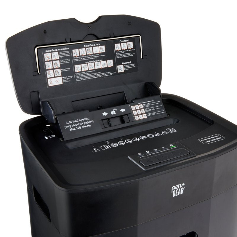 Auto Feed Micro Cut Paper Shredder with 6 Gallon Pull-Out Bin - Security Level P-4