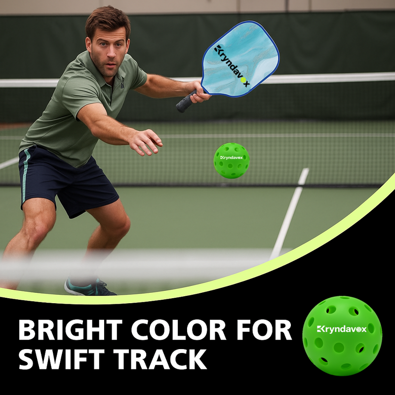 USAPA-Approved 6-Pack 40-Hole Outdoor Pickleballs with Mesh Carry Bag