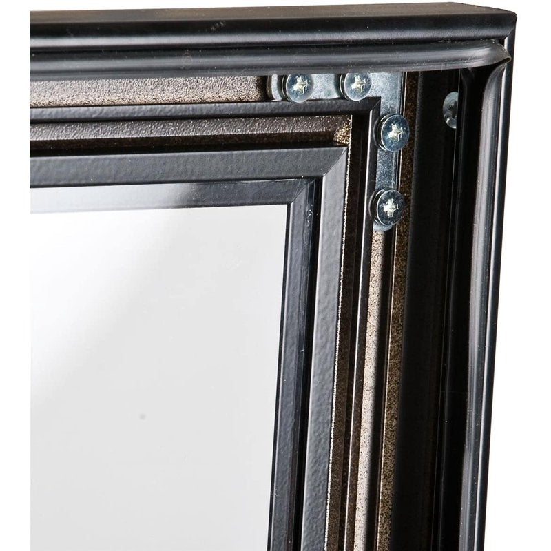 Weather-Resistant Outdoor Indoor Bulletin Board with Locking Door - Aluminum, 27x31 Inches