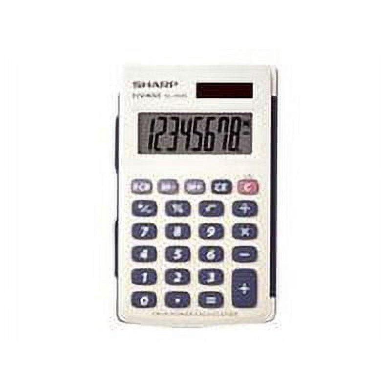 8-Digit Pocket Calculator with Hard Cover - Gray