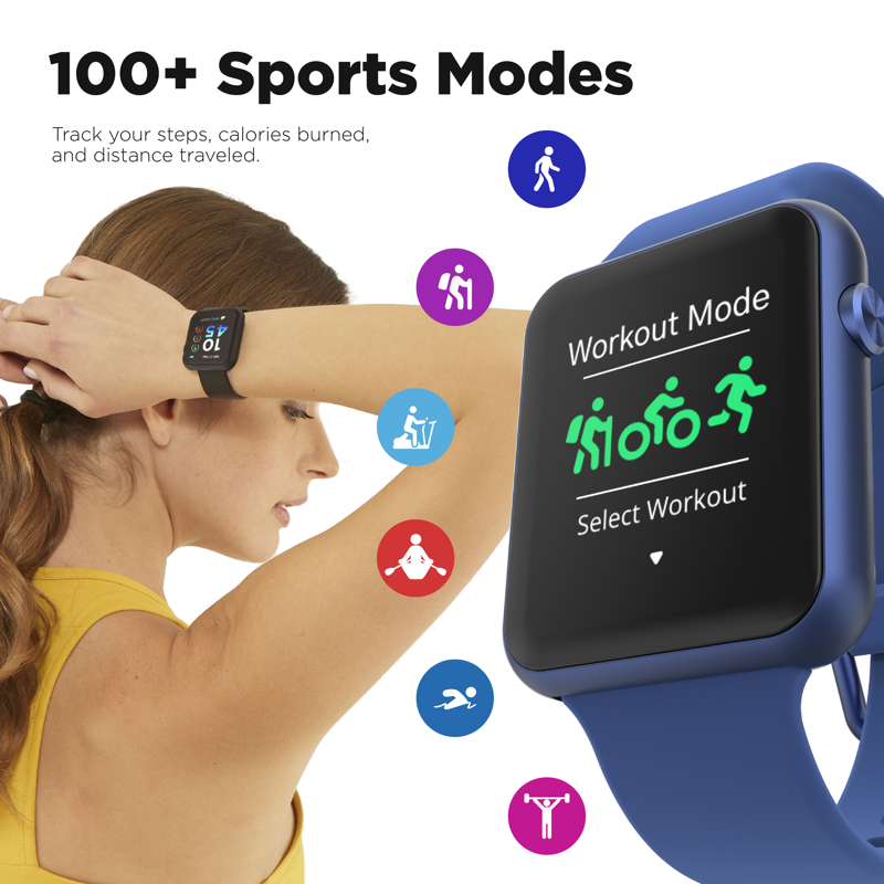 Smartwatch with Health & Fitness Tracking, Notifications & Customizable Features
