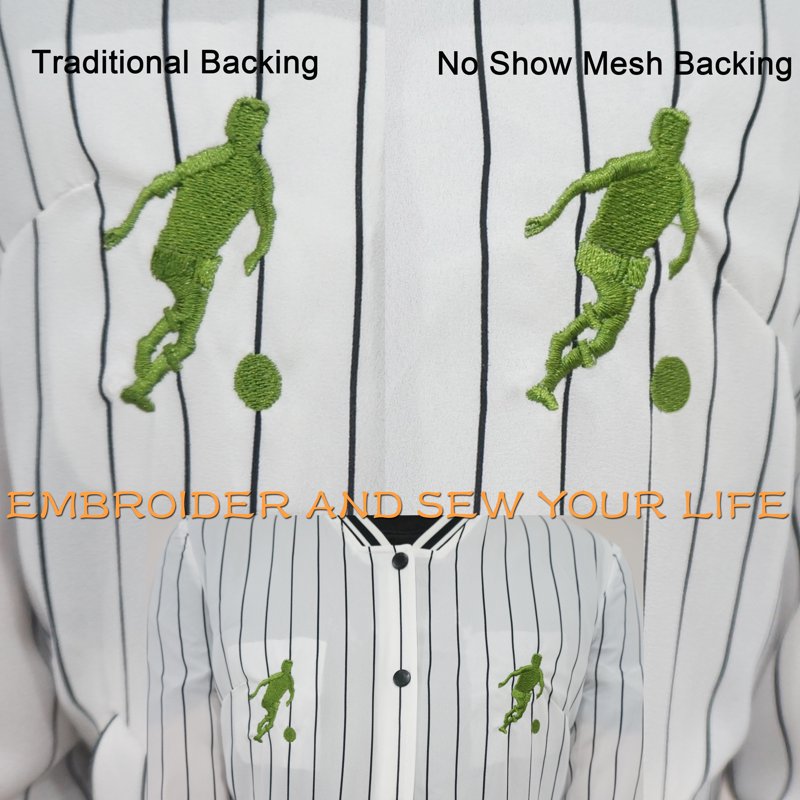 No Show Mesh Embroidery Stabilizer Backing Sheets - 8x8 Inch, Pack of 100