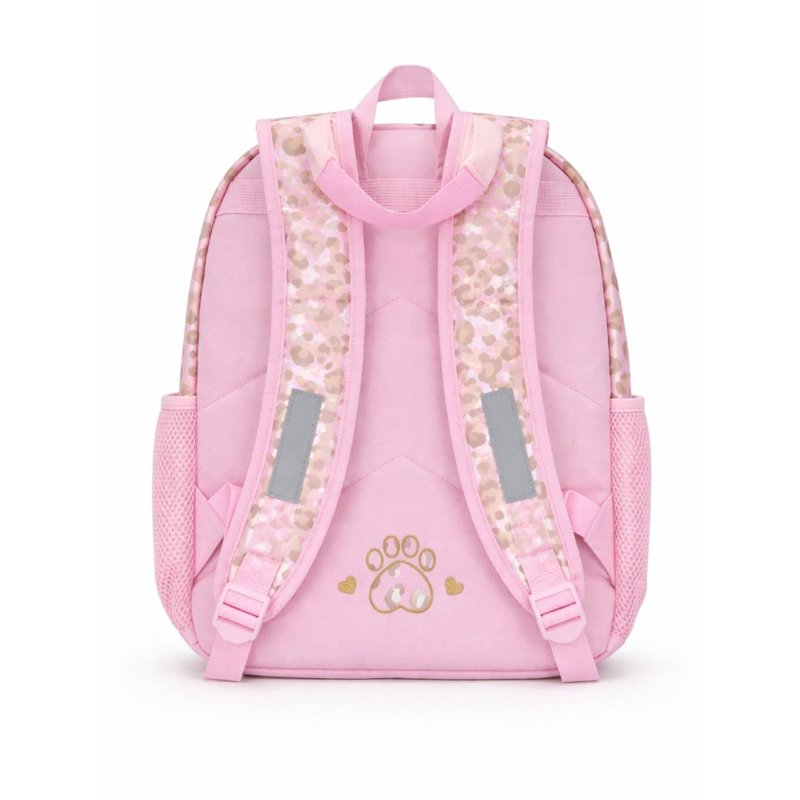 Kids Leopard Cat Backpack & Lunch Box Set - 17 Inch, Pink & Lavender Variants