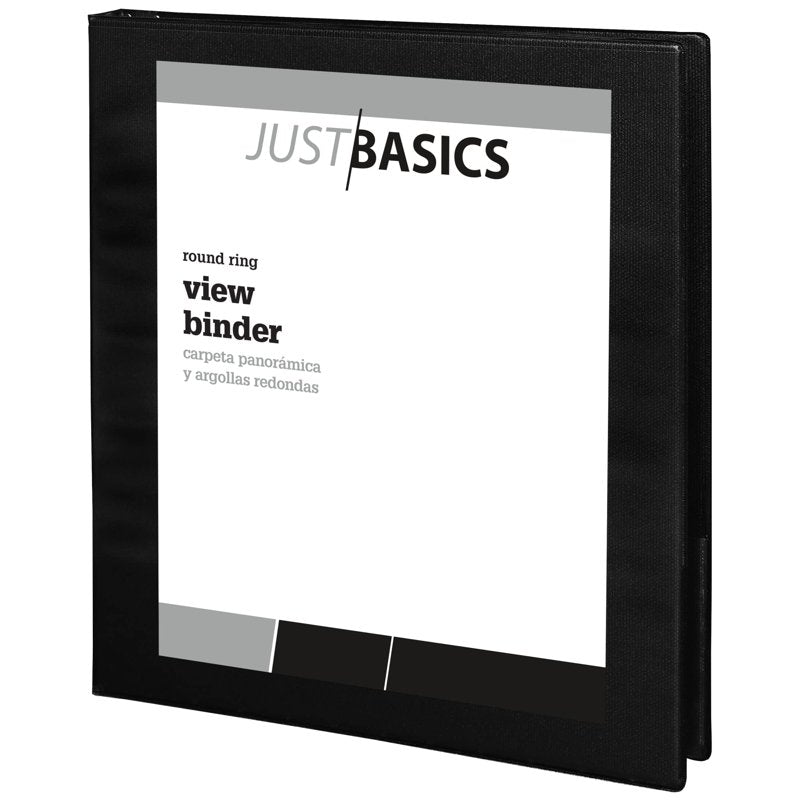 1/2 Inch Recycled View Binder Pack of 12 - Black, Durable Organization
