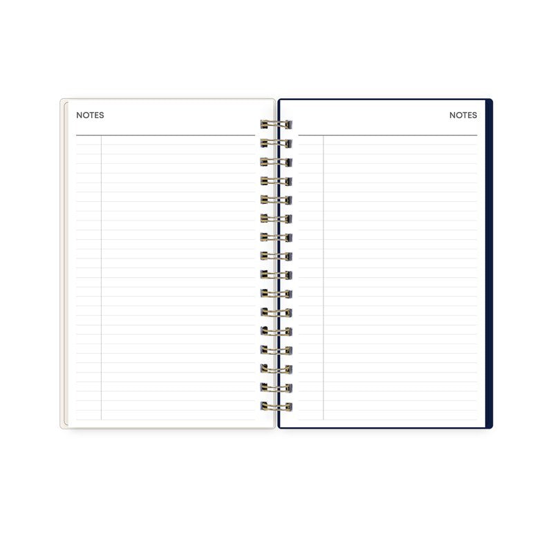 Undated Daily Planner 5 x 8 Flexible Cover Twin Wire Binding Office & School