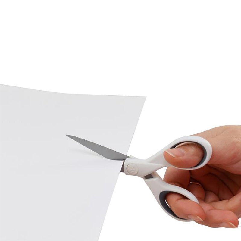 Titanium Bonded Craft Scissors 8" Bent & 5" Straight White 2-Pack