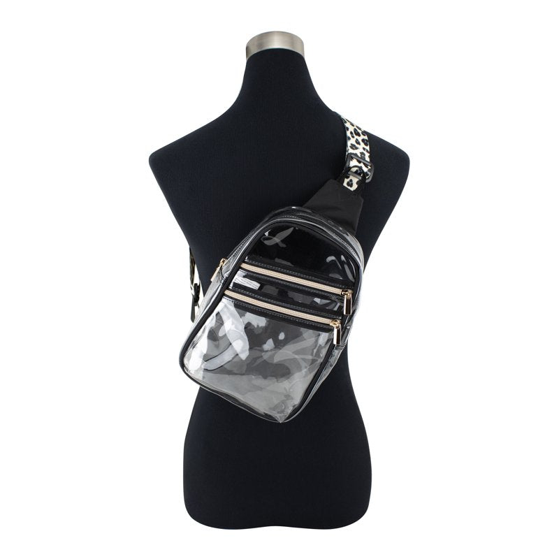 Clear Fashion Sling Backpack with Adjustable Strap for Concerts & Events