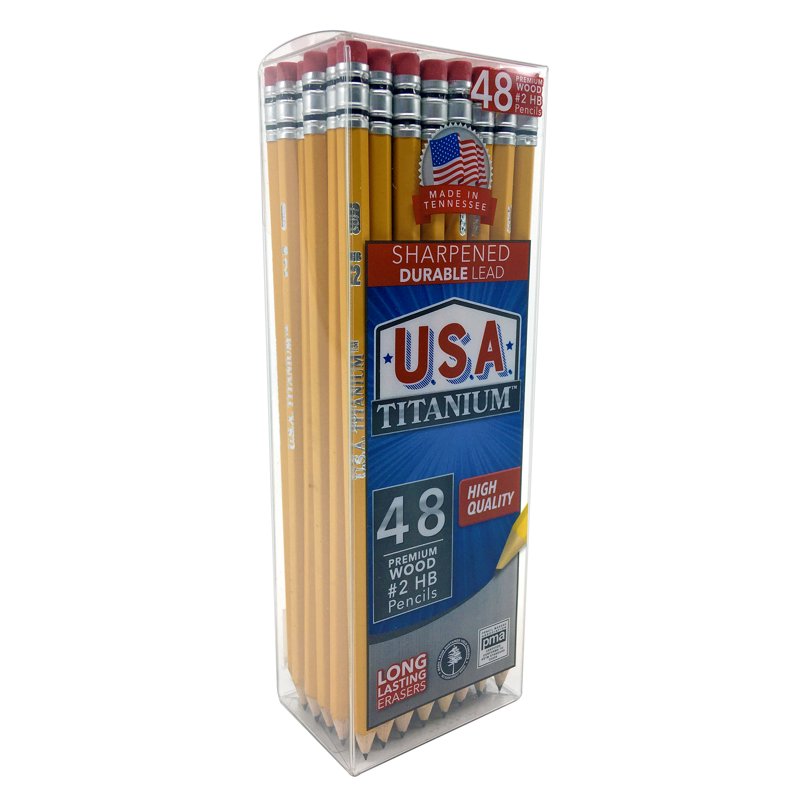 Pre-Sharpened #2 HB Pencils Set - 48 Count, Latex-Free, Durable Writing