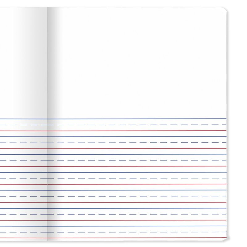 Primary Student Journal for Grades K-2 - Half Page Ruled, 100 Sheets, 12 Pack