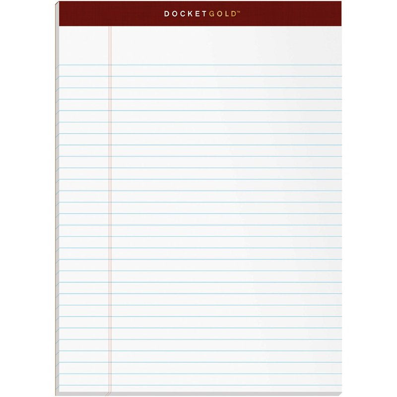 Legal Rule Writing Pads - 8.5 x 11.75 Inch, 50 Sheets, 12 Pack