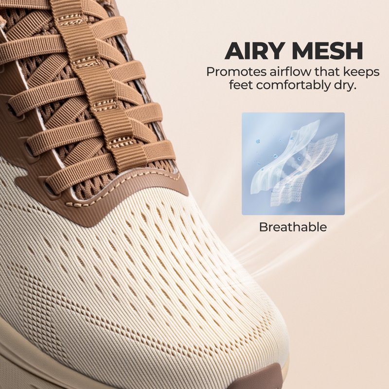 Women's Slip-On Walking Shoes - Supportive Non-Slip Breathable Sneakers