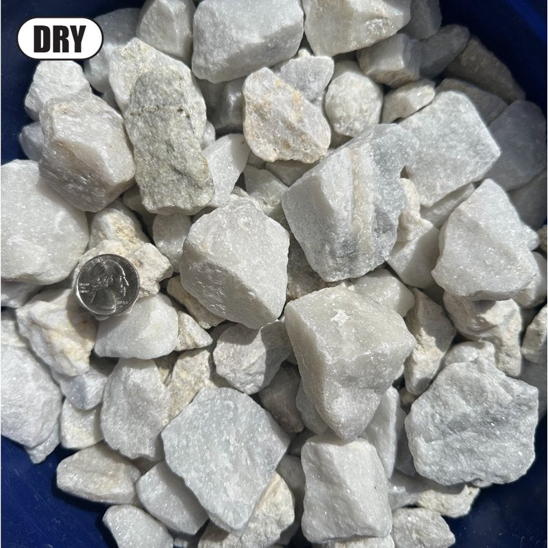 11 lbs Big Dolomite White Gravel Stones for Landscaping & Water Features