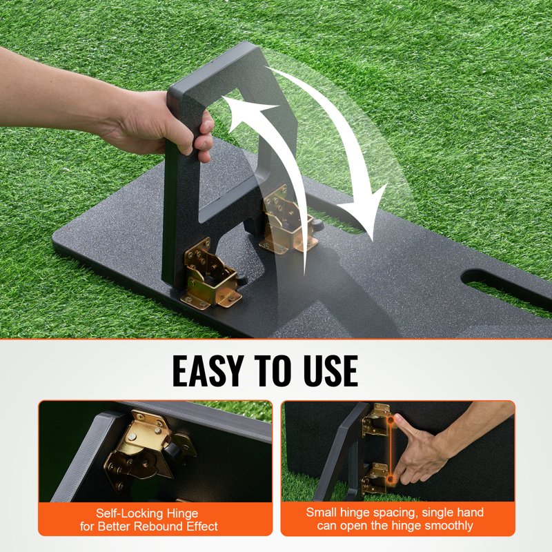 KFFKFF 42x12in Football Bounce Board - Dual Angle Rebounder, Collapsible HDPE Return Board, Passing & Shooting Drills (Variation: 40 x 12")