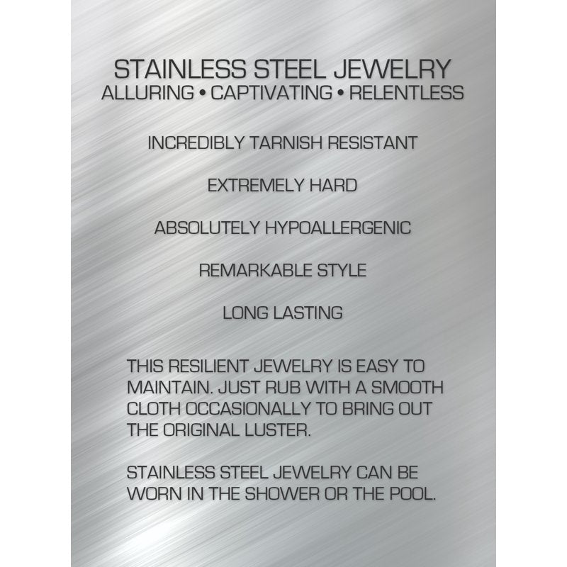 Men's Celtic Cross Stainless Steel Pendant 24 Inch Chain Gothic Jewelry