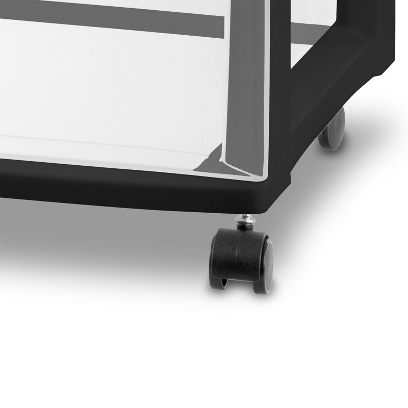 3 Drawer Mobile Storage Cart - Plastic Organizer with Casters, Black
