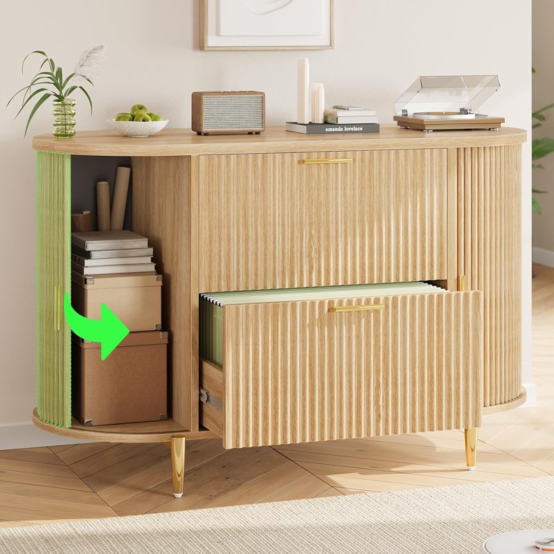 2-Drawer File Cabinet for Home Office, Fits Legal, Letter, A4 - Modern Storage