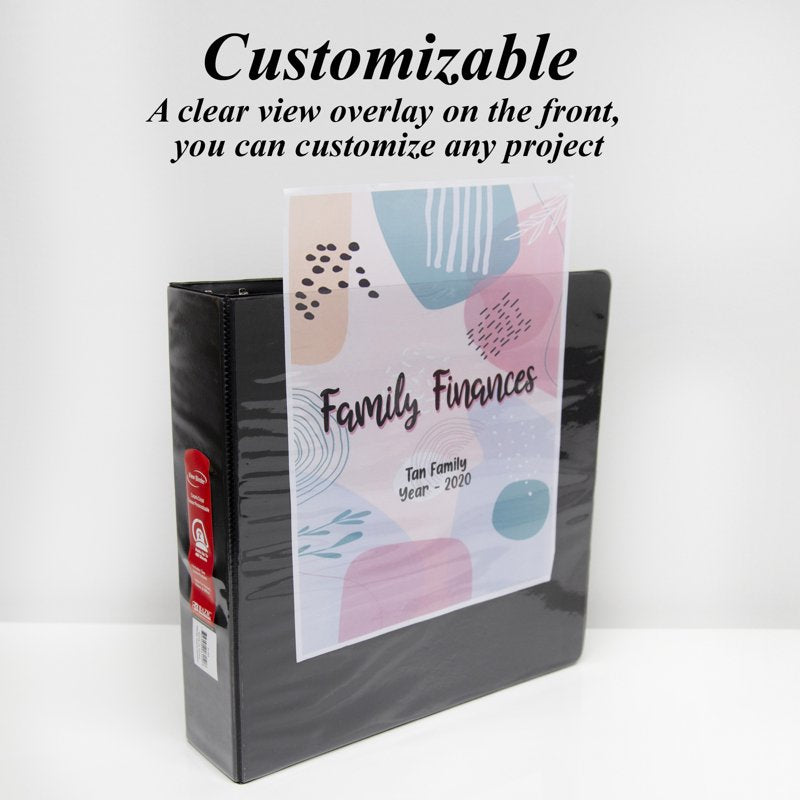 Heavy-Duty 3-Ring View Binder with Slant D-Rings, Holds 480 Sheets, Assorted Colors