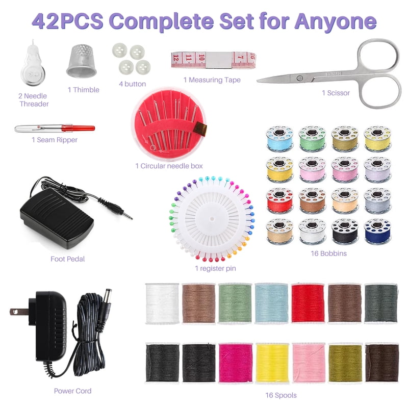Portable Sewing Machine for Beginners with 12 Stitches, Compact & Lightweight