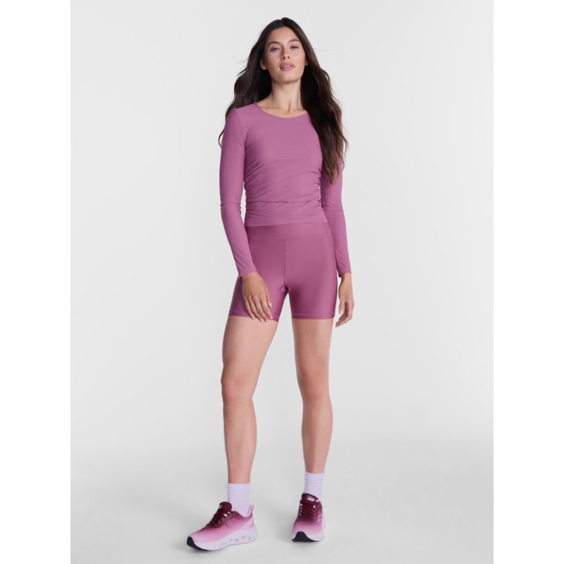 Women's Ruched Side Cinch Top - Activewear & Casual Pullover
