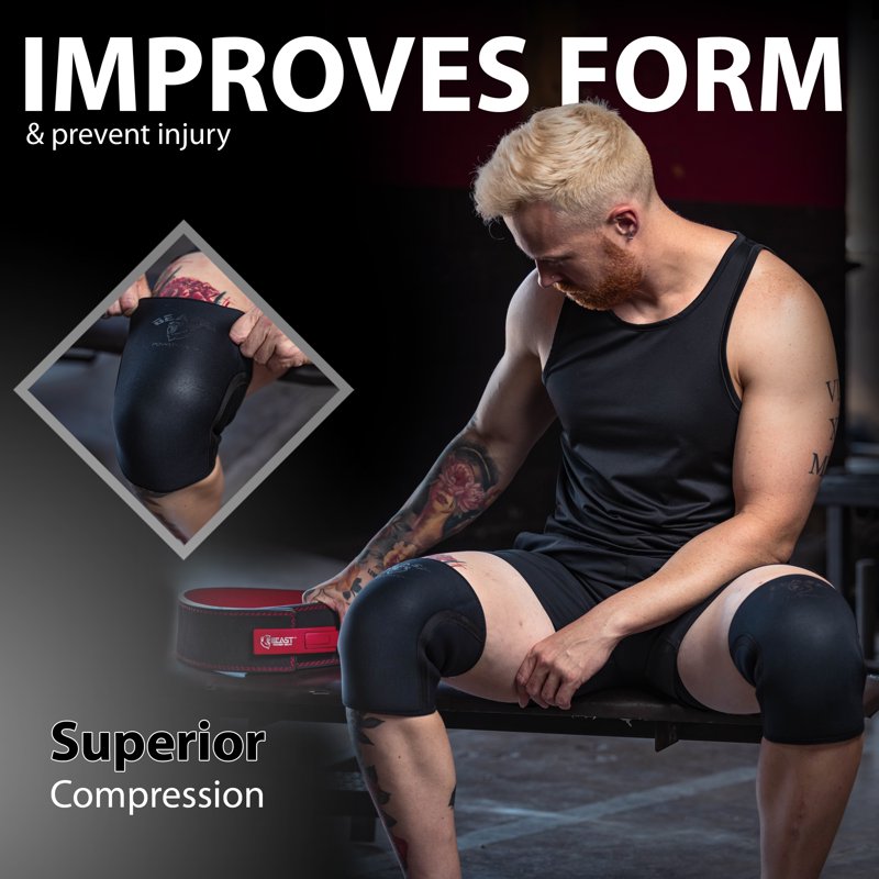 Neoprene Compression Knee Sleeves Support for Squats & Powerlifting – Unisex