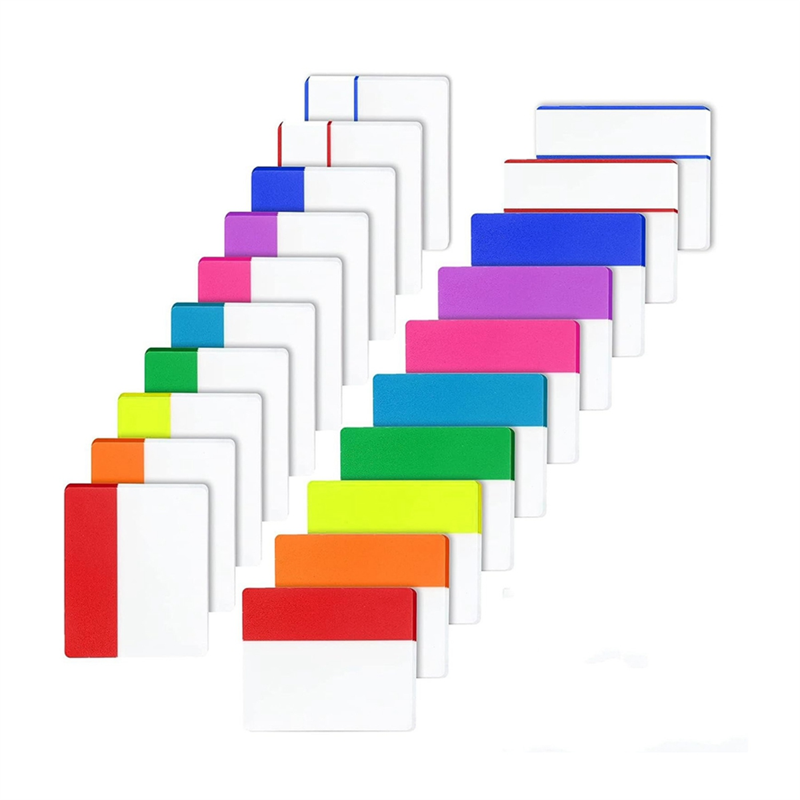 1200 Assorted Neon Sticky Index Tabs - Repositionable Page Markers for Office & Study