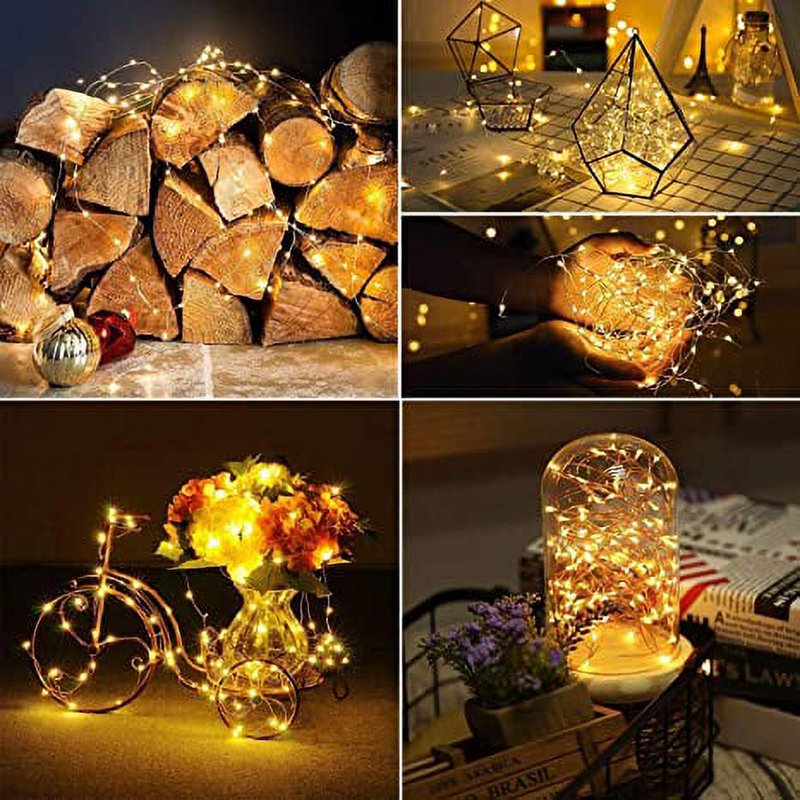 Solar Waterfall String Lights 10 Strands 100 LED Copper Wire Fairy Lights Waterproof