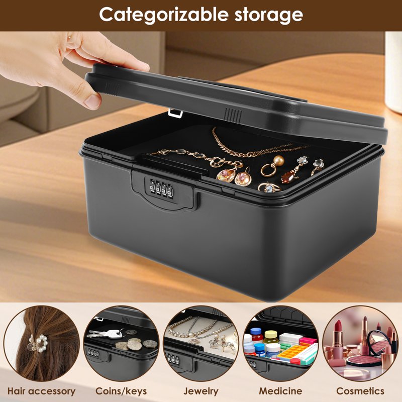 Lockable Medicine Storage Box with Code Lock - Secure Refrigerator Container