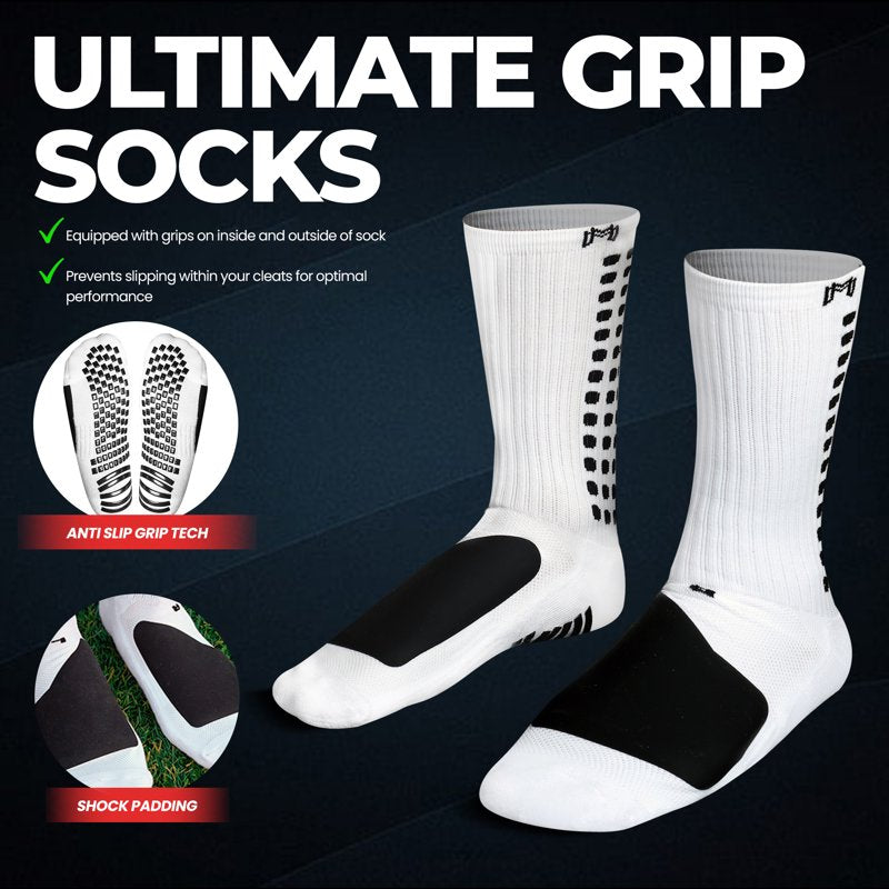 Protective Athletic Grip Sock with Metatarsal Padding & Non-Slip Grip for Soccer & Sports