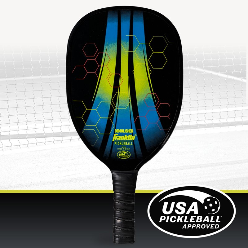Demolisher Pickleball Paddle - Franklin Sports Wooden 11oz (Black/Blue/Yellow) Variation of THIS listing: 1