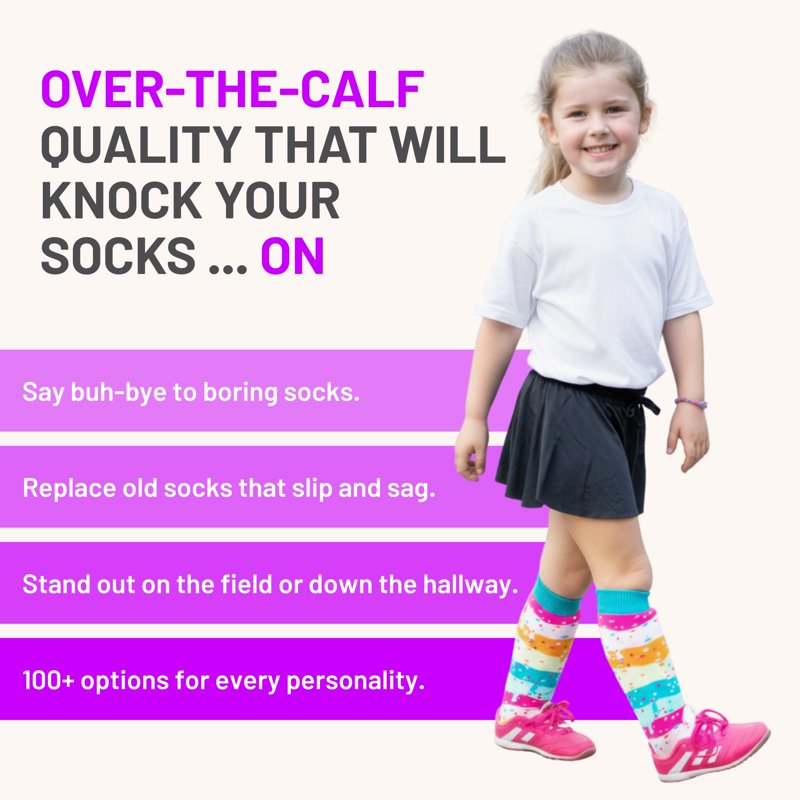 Rainbow Sprinkles Over-the-Calf Socks - Colorful, Fun & Comfortable