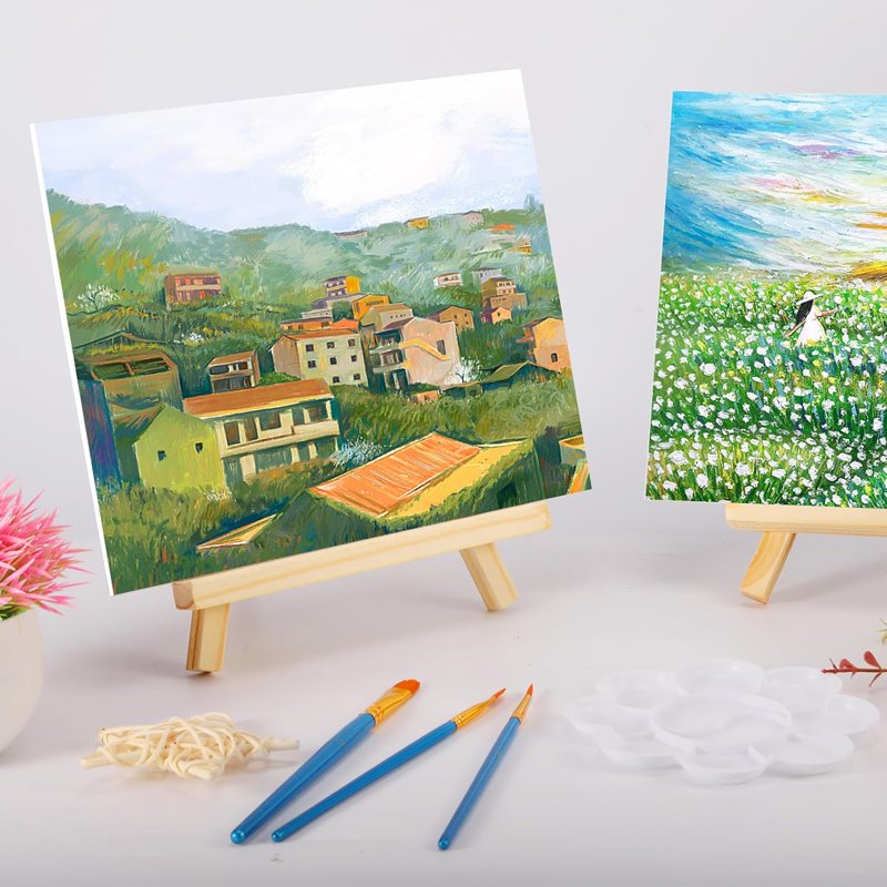 9 Inch Wooden Easel Stand for Painting & Art Displays - 12 Pack