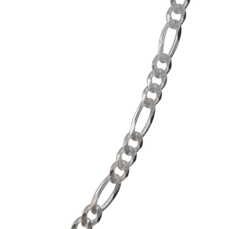 Sterling Silver 22-Inch Figaro Chain Necklace for Men & Women