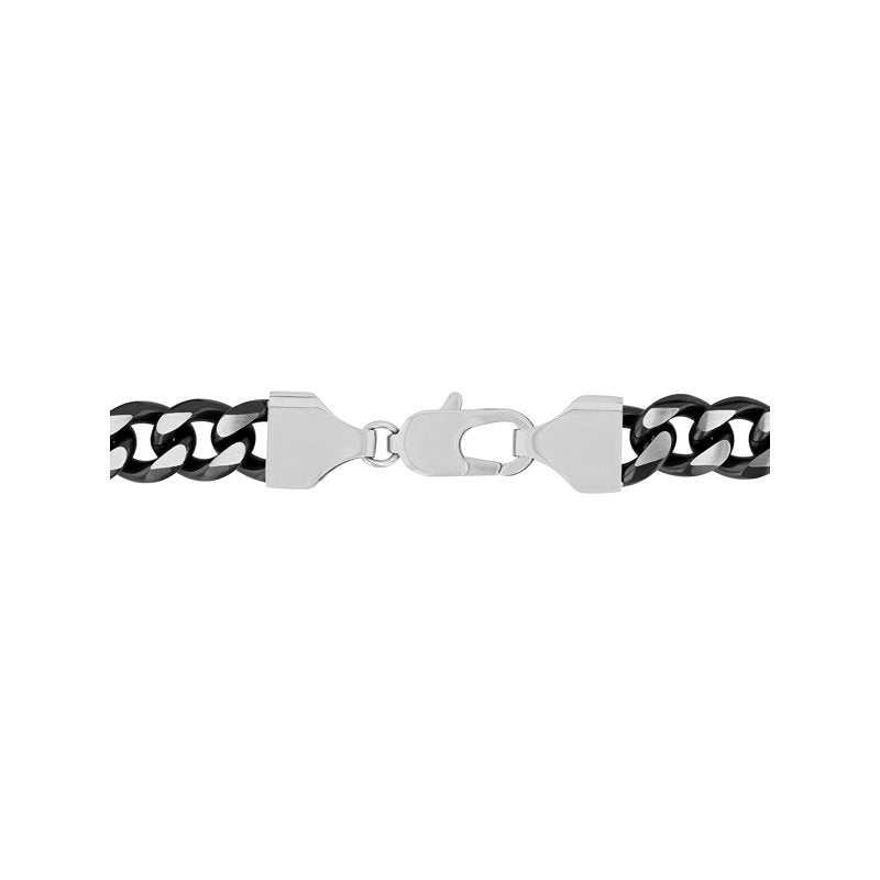 Men's Two-Tone Stainless Steel Curb Link Chain Necklace 20 Inches