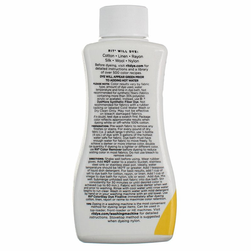 All Purpose Fabric & Material Dye - Golden Yellow, 8 Fl Oz