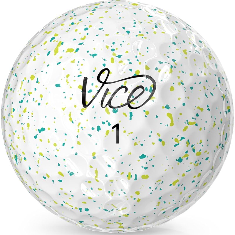 Vice Pro Air Golf Balls 2025 - Drip Petrol/Yellow, 12 Pack