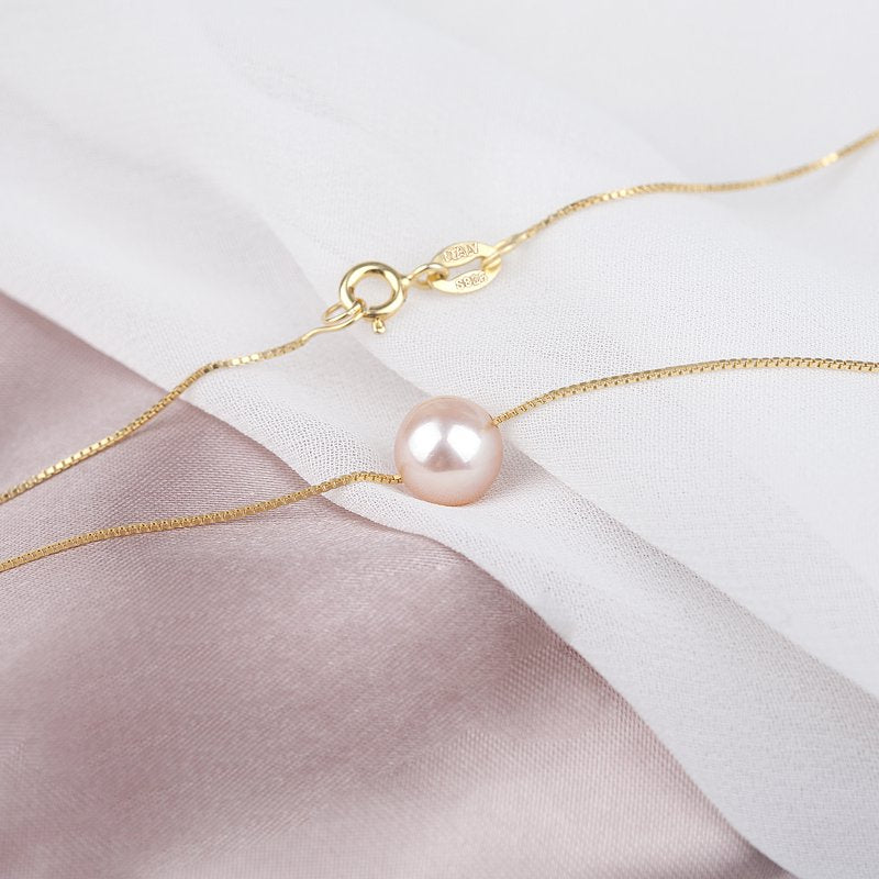 Sterling Silver Pearl Necklace for Soul Sister Gift - Multiple Colors & Chain Options