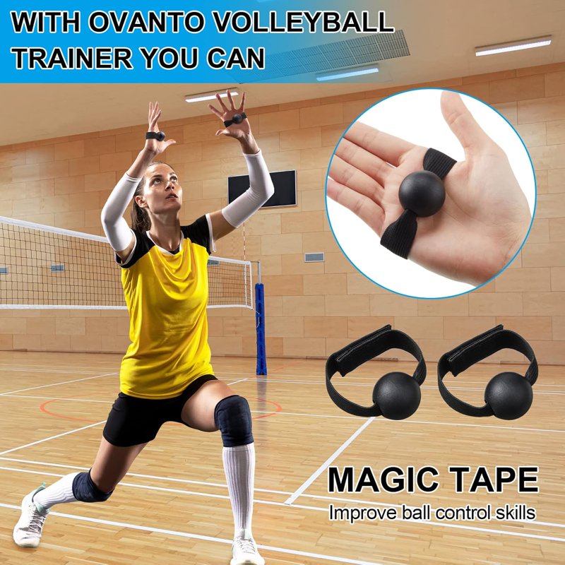 Volleyball Spike Trainer with Return Belt - Solo Practice Equipment for Beginners