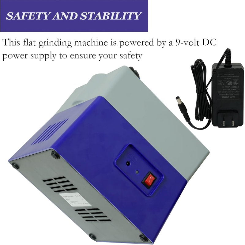 4-Inch Flat Rock Polishing and Grinding Machine with Accessories Kit
