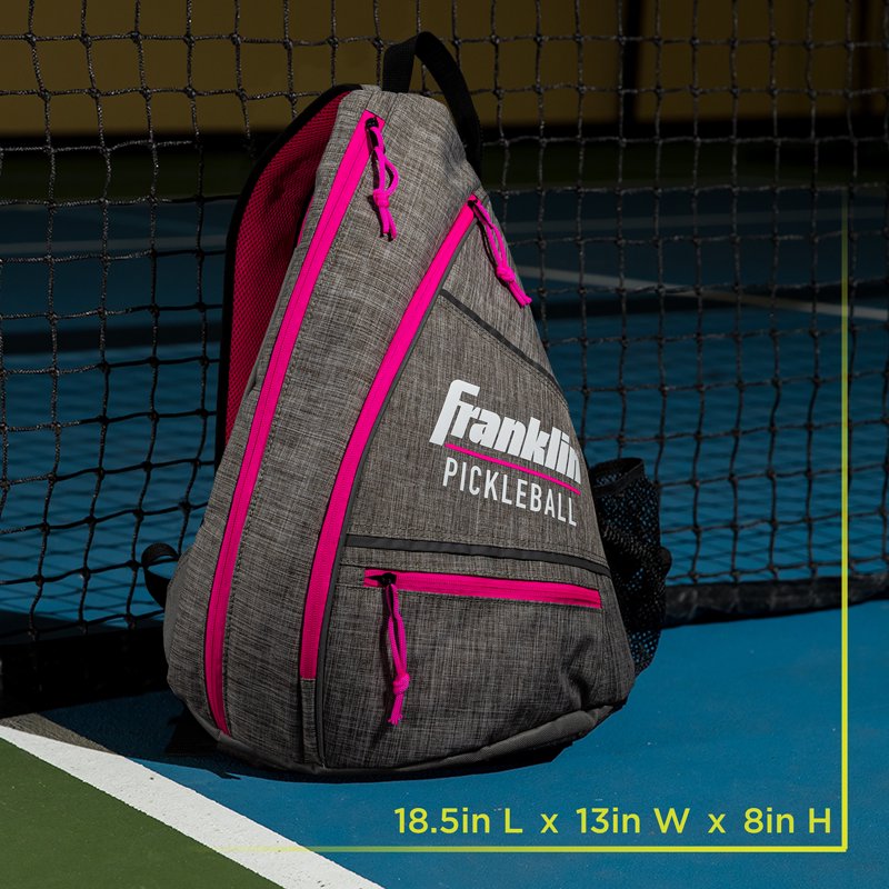 Pickleball Sling Bag - Franklin Sports | Gray/Pink