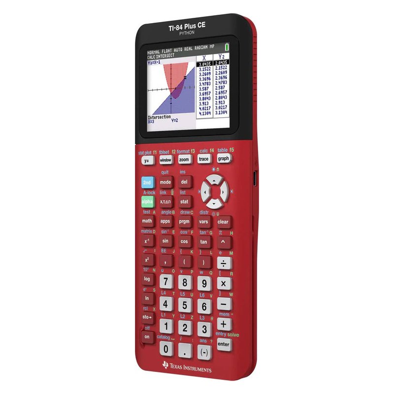 Graphing Calculator with Color Screen and Python for High School College - Texas Instruments TI-84 Plus CE