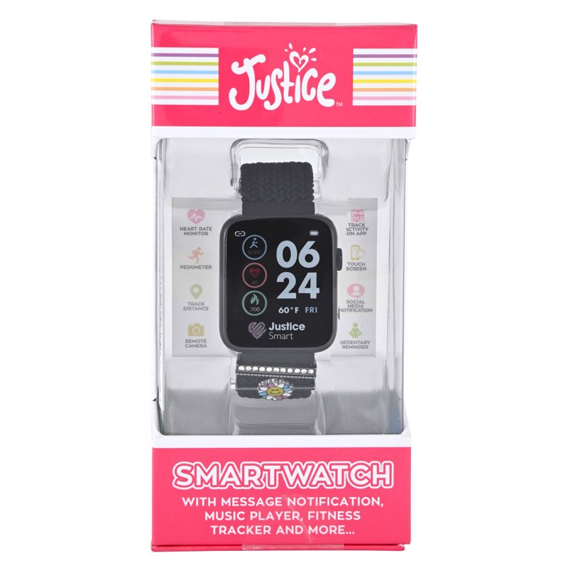 Unisex Child Smart Watch with Black Mesh Magnetic Strap and 42mm Case