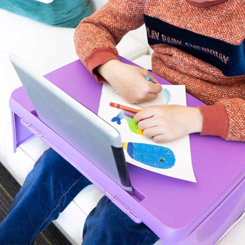 Foldable Lap Desk with Storage - Travel, Study, Activity, 3-Pack