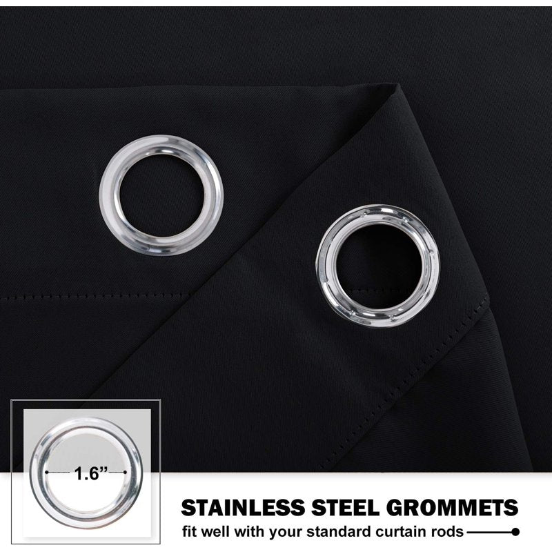 Blackout Curtains for Bedroom & Kitchen - Thermal Insulated Noise Reducing Drapes
