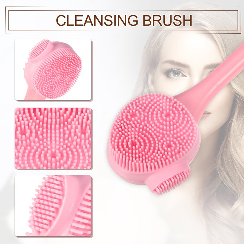 Pink Silicone Facial Cleansing Brush - Multifunction Face Scrubber (Variation: Pink)